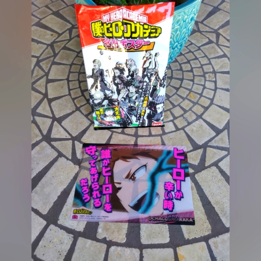 My Hero Academia Bandai Fluorescent Ink Mini Poster Ochaco Uraraka
